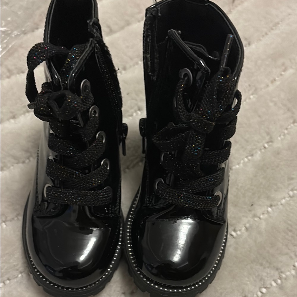 Black Maggie&Zoie baby combat boots